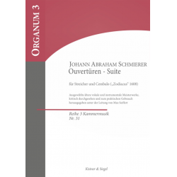 Ouvertüren-Suite - für Streicher und Cembalo -Johann Abraham Schmicerer (Schmierer)