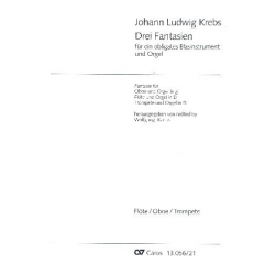 Drei Fantasien - Flöte solo -Johann Ludwig Krebs