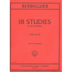 18 Studies : for flute, in all -Benoit Tranquille Berbiguier