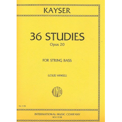 36 Studies op.20 : for strings bass -Heinrich Ernst Kayser