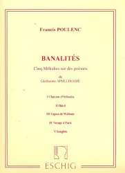 Banalités : 5 chansons pour voix et -Francis Poulenc