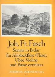 Sonate B-Dur - für Altblockflöte, -Johann Friedrich Fasch