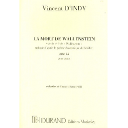 D'Indy  : Mort De Wallenstein Piano -Vincent d'Indy