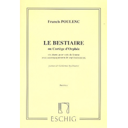 Le bestiaire ou cortege d'orphee : -Francis Poulenc
