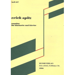 Sonatine - für Klarinette und Klavier -Erich Opitz