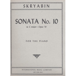 Sonata in C major no.10 op.70 : for piano -Alexander Skrjabin / Scriabin