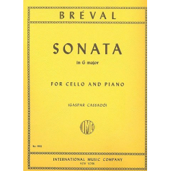 Sonata G major : for cello and piano -Jean Baptiste Breval