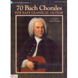 70 Bach Chorales for Easy Classical Guitar -Johann Sebastian Bach / Arr.Mark Phillips