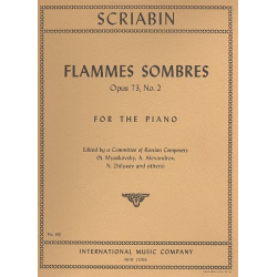 Flammes sombres op.73,2 : -Alexander Skrjabin / Scriabin