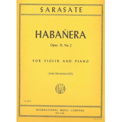 Habanera op.21,2 : for violin and -Pablo de Sarasate