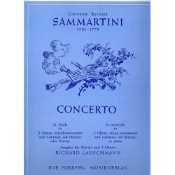 Konzert D-Dur für 2 Oboen, Streicher - Giovanni Battista Sammartini