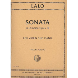 Sonata in D Major op.12 : for violin and piano -Edouard Lalo