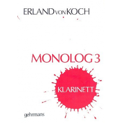 Monolog 3 for clarinet -Erland von Koch