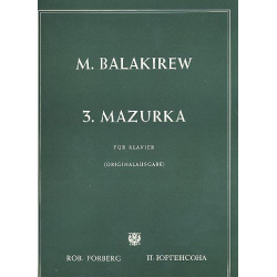 Mazurka Nr.3 : für Klavier -Mili Balakirew