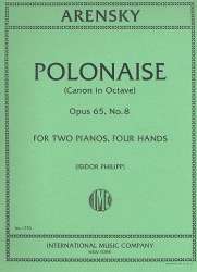 Polonaise op.65,8 : for 2 pianos 4 hands -Anton Stepanowitsch Arensky