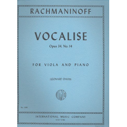 Vocalise op.34,14 : -Sergei Rachmaninov (Rachmaninoff)
