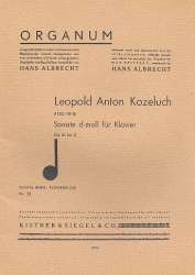 Sonate d-Moll op.51,3 : für Klavier -Leopold Anton Kozeluch