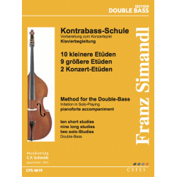 Kontrabass-Schule - Klavierstimme in einem Band -Franz Simandl