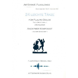 24 leichte Tänze für Flauto dolce und Bc : CD