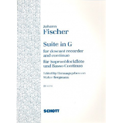 Suite in G : for descant recorder and bc -Johann Christian Fischer