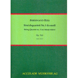 Quartett Nr. 3 Op. 70, 3 Fis-Moll -Ferdinand Ries