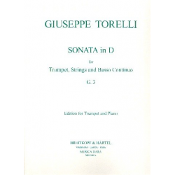 Sonata in D G3 : for trumpet and piano -Giuseppe Torelli