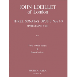 3 Sonaten aus op.3 (Nr.7-9) : -Jean Baptiste (John of London) Loeillet