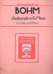 Sarabande g minor : for violin and -Carl Bohm