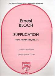 Supplication : for cello solo -Ernest Bloch
