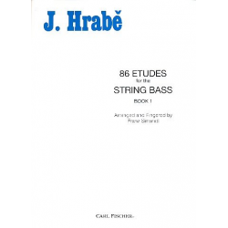 86 Etudes vol.1 (nos.1-44) for string bass -Josef Hrabe / Arr.Franz Simandl