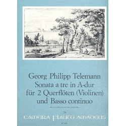 Sonata a tre A-Dur - für 2 Flöten - Georg Philipp Telemann