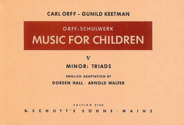 MUSIC FOR CHILDREN : AMERICAN EDI- -Carl Orff
