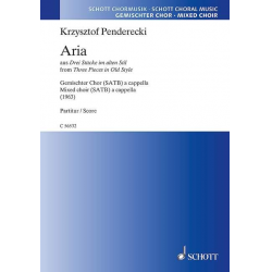 Aria aus Drei Stücke im alten Stil : - Krzysztof Penderecki