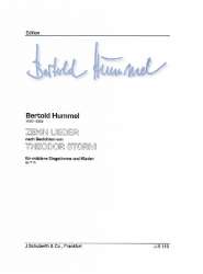 10 LIEDER OP.71B : FUER -Bertold Hummel