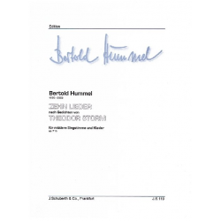 10 LIEDER OP.71B : FUER -Bertold Hummel