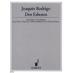2 ESBOZOS : PARA VIOLIN Y PIANO -Joaquin Rodrigo