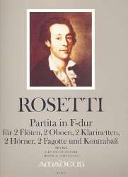 Partita F-Dur RWVB21 - für 2 Flöten, 2 Oboen, -Francesco Antonio Rosetti (Rößler)