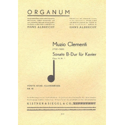 Sonate B-Dur op.14,1 : für Klavier -Muzio Clementi