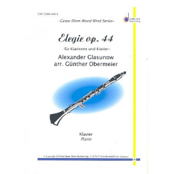 Elegie op.44 : für Klarinette und Klavier -Alexander Glasunow