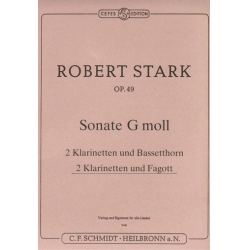 CFS1430 Sonate g-Moll op.49 - für 2 Klarinetten -Robert Stark