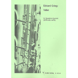 Valse : für 4 Saxophone (S/A ATB) -Edvard Grieg