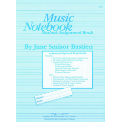 Music notebook : student assignment book -Jane Smisor Bastien