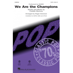 We Are the Champions -Freddie Mercury (Queen) / Arr.Roger Emerson