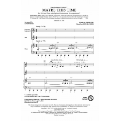 Maybe This Time - from Cabaret ShowTrax CD -Fred Ebb / Arr.Ed Lojeski