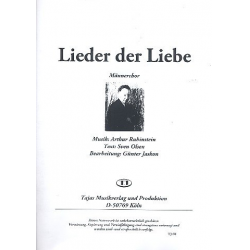 Lieder der Liebe für Männerchor a cappella -Arthur Rubinstein