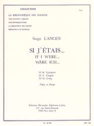 Si j'etais : pour flûte et piano - Serge Lancen