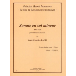 Sonate en sol mineur BWV1020 pour flûte et clavecin -Johann Sebastian Bach
