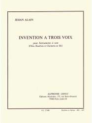 INVENTION A 3 VOIX : POUR FLUTE, -Jehan Alain