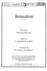 Jerusalem for mixed chorus and -Sir Charles Hubert Parry