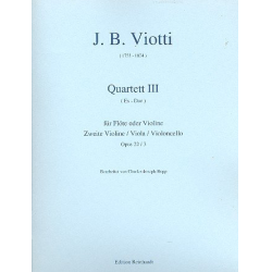 Quartett Es-Dur op.22,3 für Flöte (Vl) und Streichtrio -Giovanni Battista Viotti
